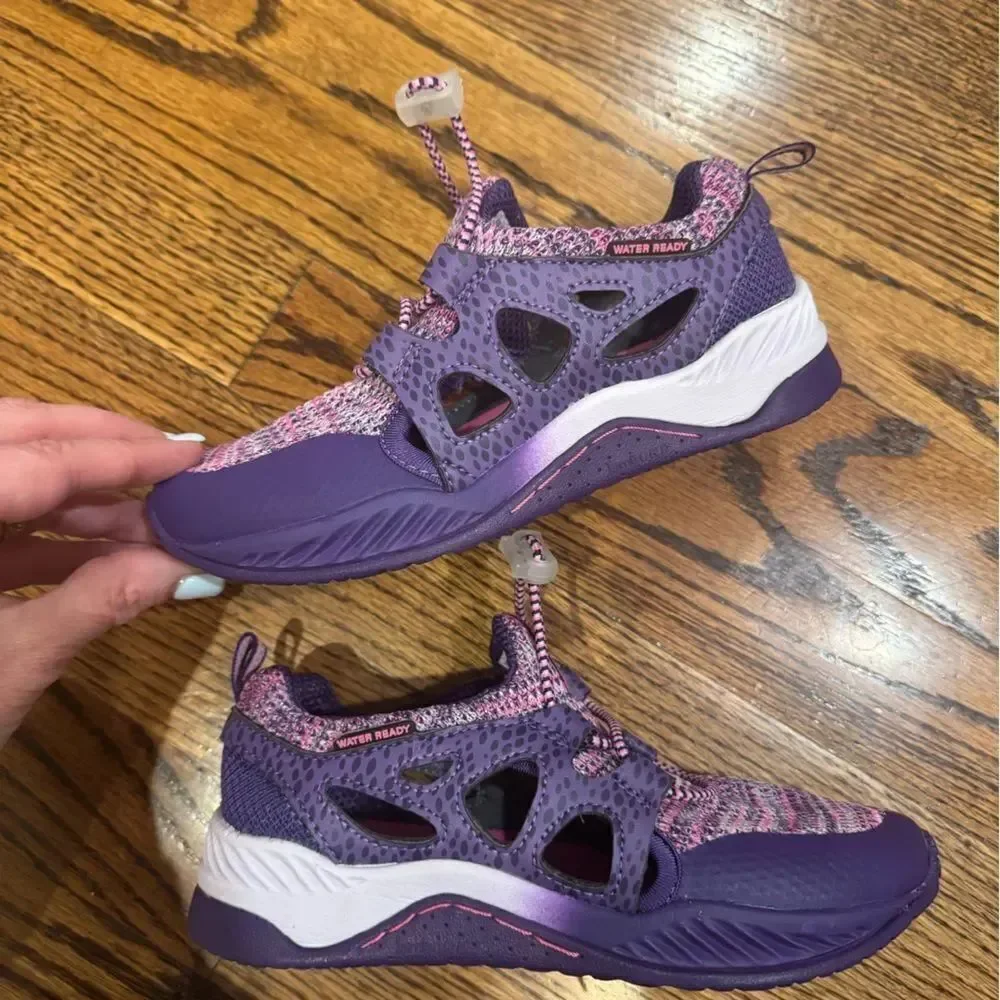 JAMBU Anthozoa Play Land to Water Friendly Sneakers Shoes Purple White Girls 1